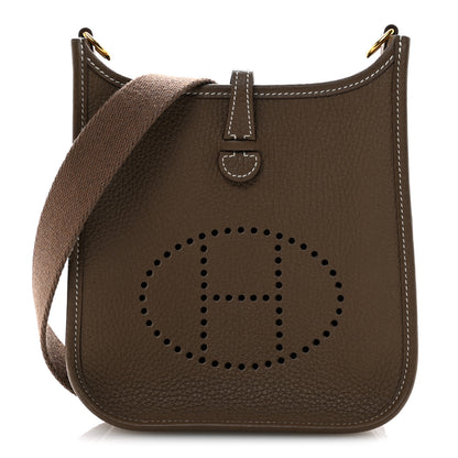 Hermes Taurillon Clemence Evelyne TPM Etoupe 1 of 12