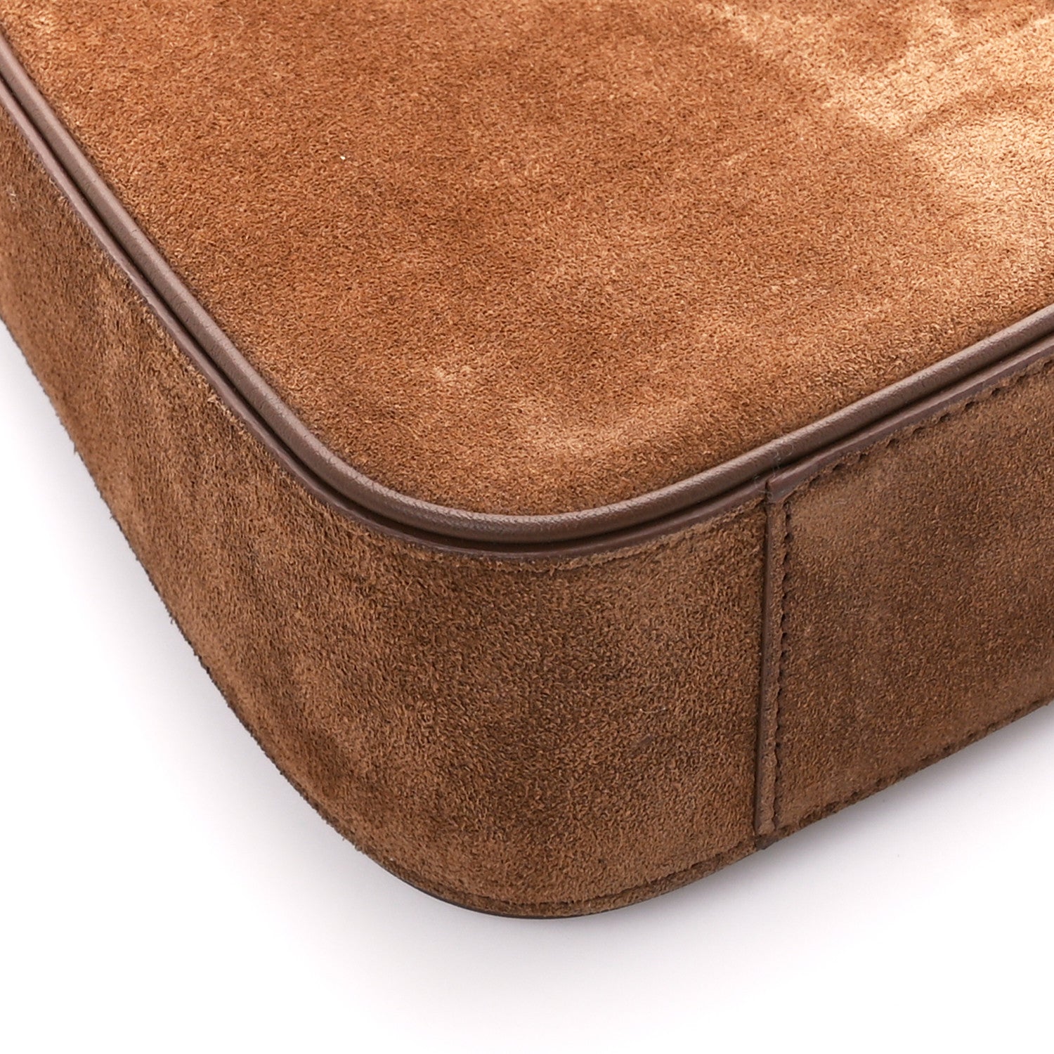 Saint Laurent Suede Calfskin Shearling Le 5 A 7 Hobo Dark Cigar Natural Beige 9 of 11