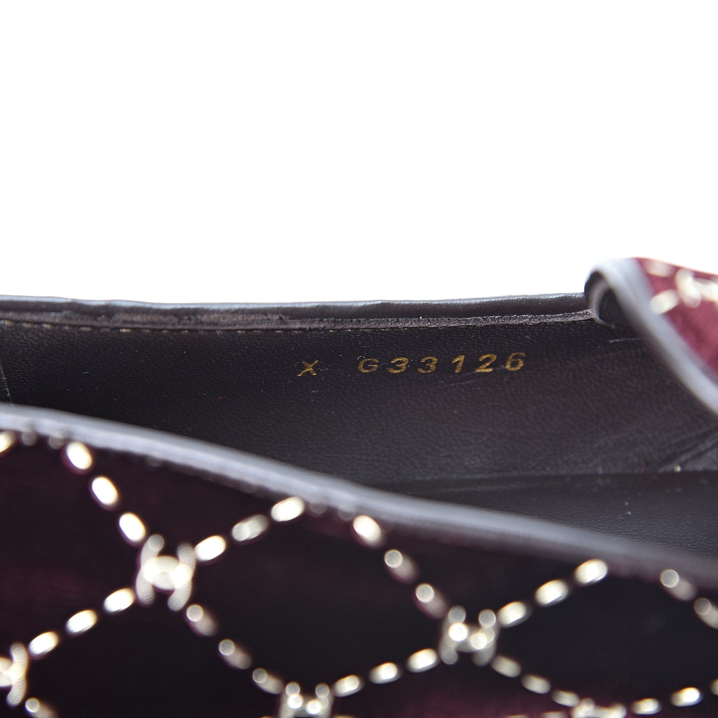 Velvet Mocassin Loafers 38 Burgundy