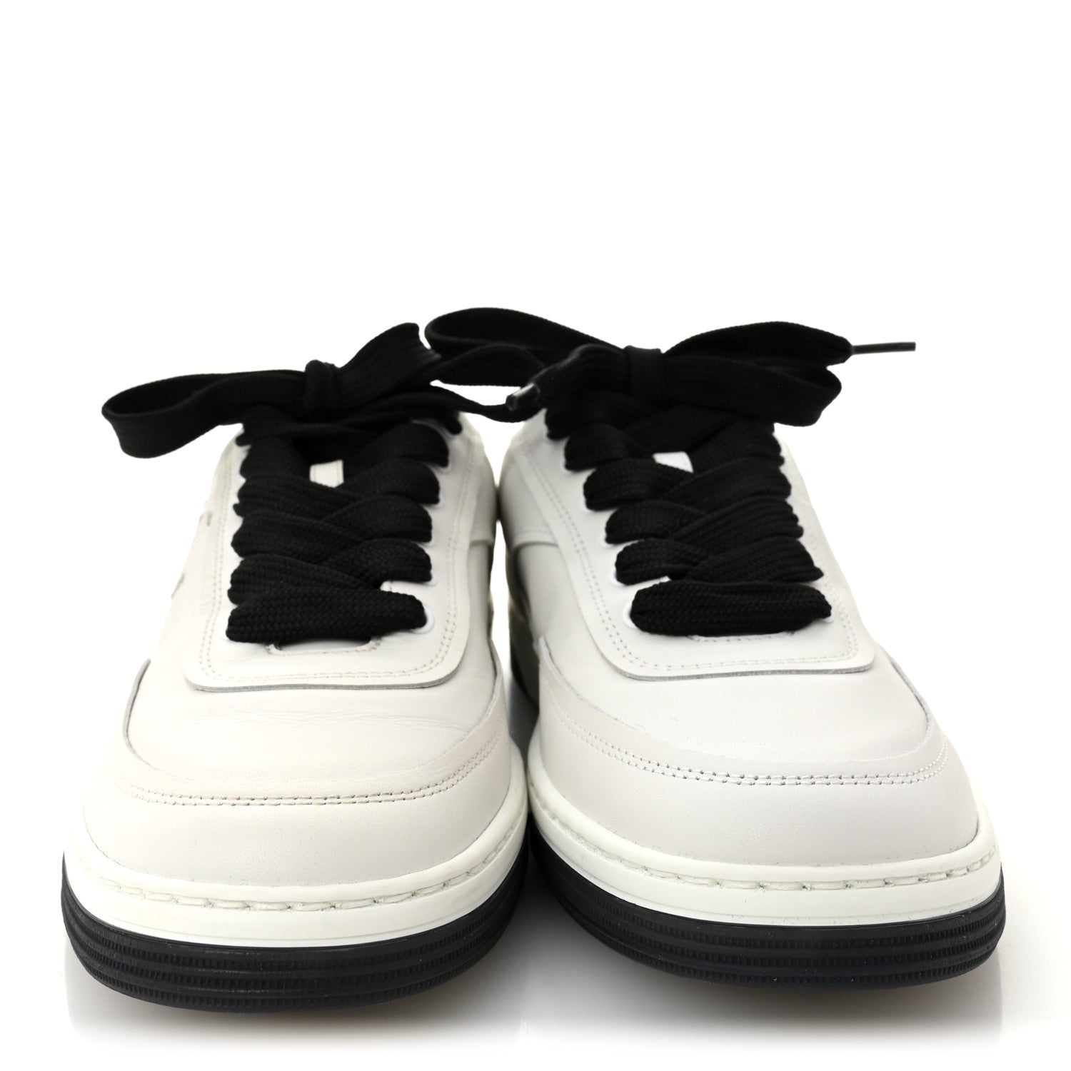 Chanel Calfskin CC Womens Sneakers 36 White Black 3 of 11