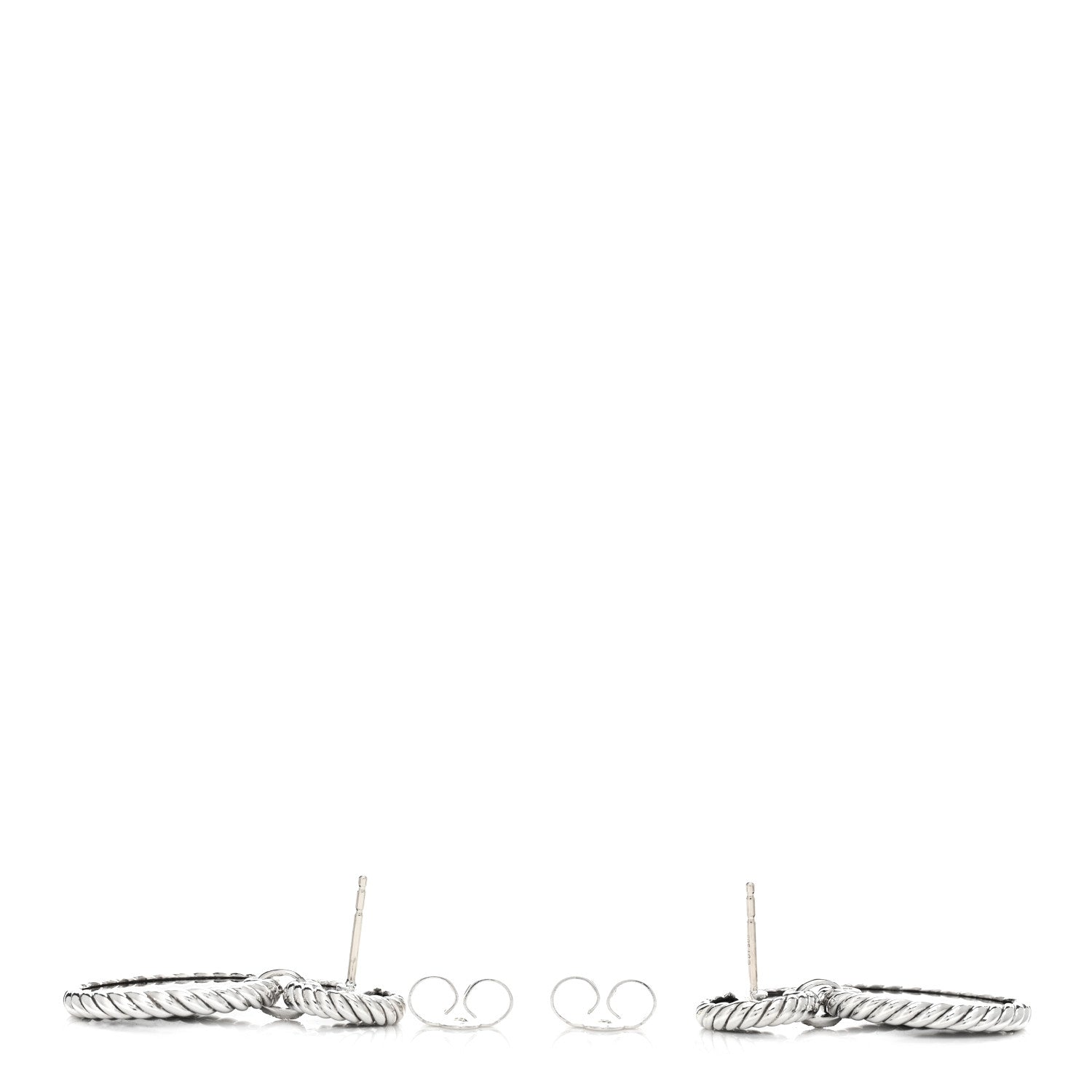David Yurman Sterling Silver Diamond Black Onyx Elements Double Drop Earrings 3 of 4
