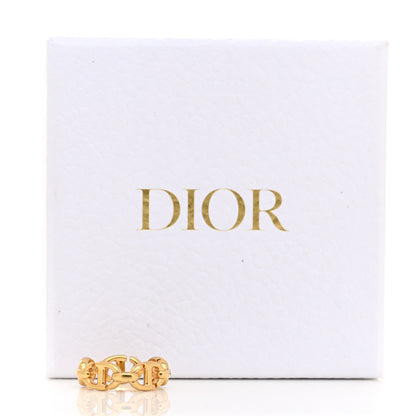 Christian Dior Metal CD Navy Ring M Gold 6 of 6