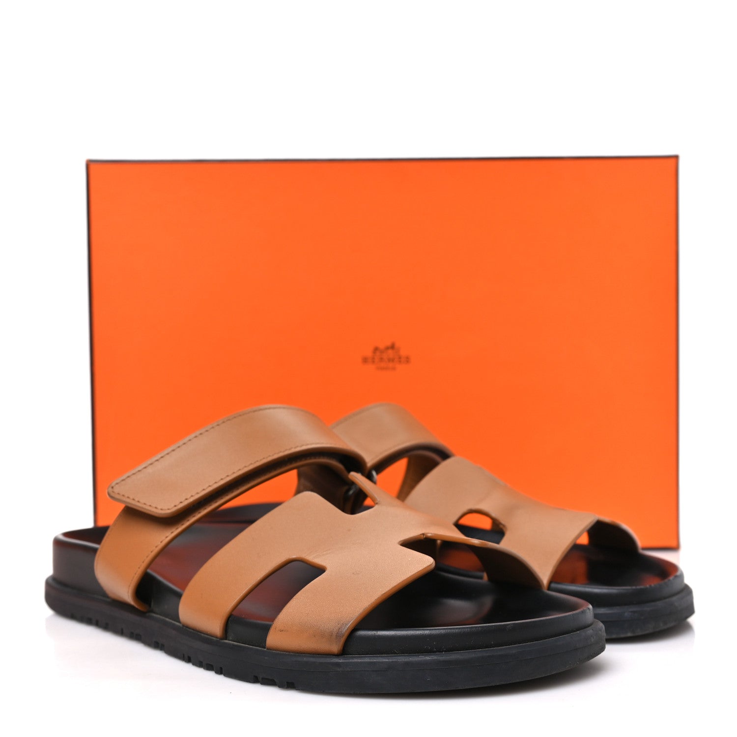 Hermes Calfskin Womens Chypre Sandals Naturel 38 Naturel 9 of 9
