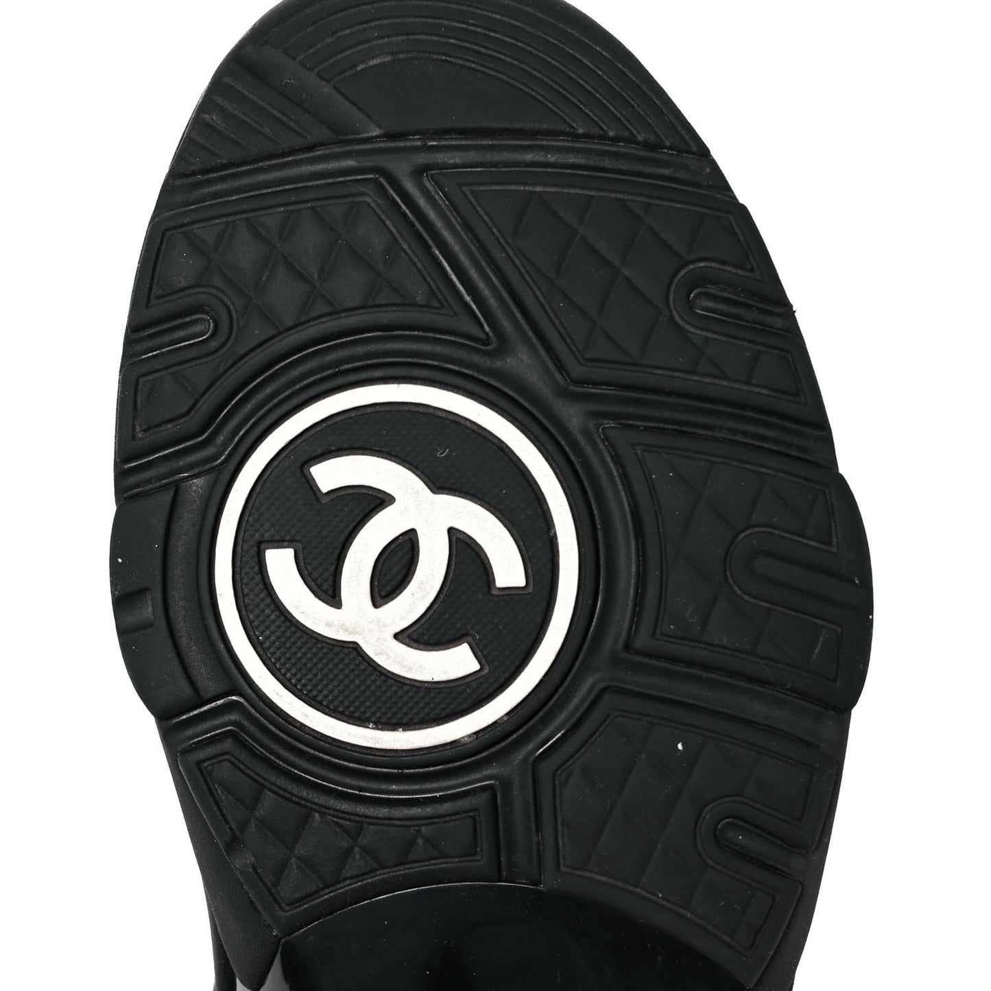 Fabric Calfskin Suede CC Sneakers 39 Black
