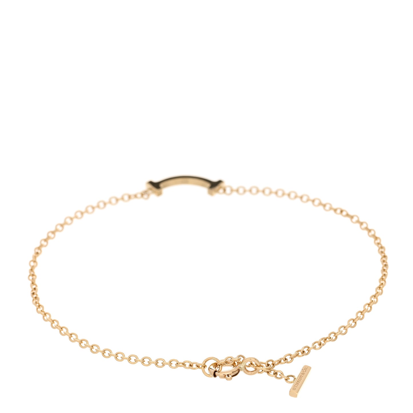 18K Yellow Gold Mini T Smile Bracelet