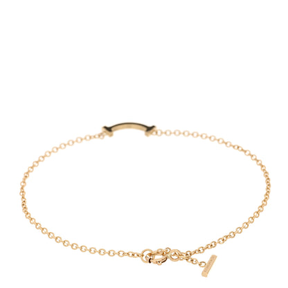 Tiffany 18K Yellow Gold Mini T Smile Bracelet 2 of 3