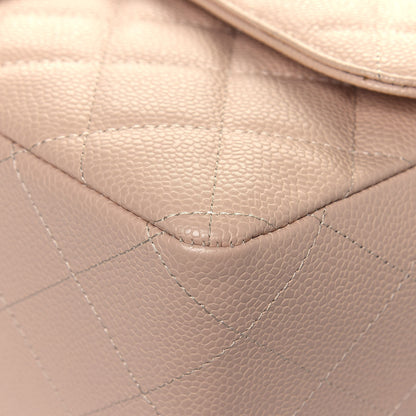 Chanel Caviar Quilted Jumbo Single Flap Beige Clair 10 of 13