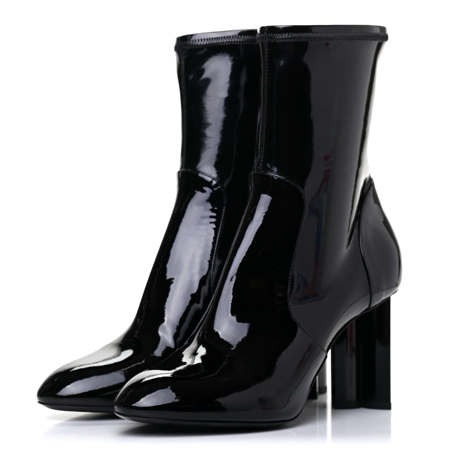 Louis Vuitton Patent Silhouette Ankle Boots 40 Black 3 of 14