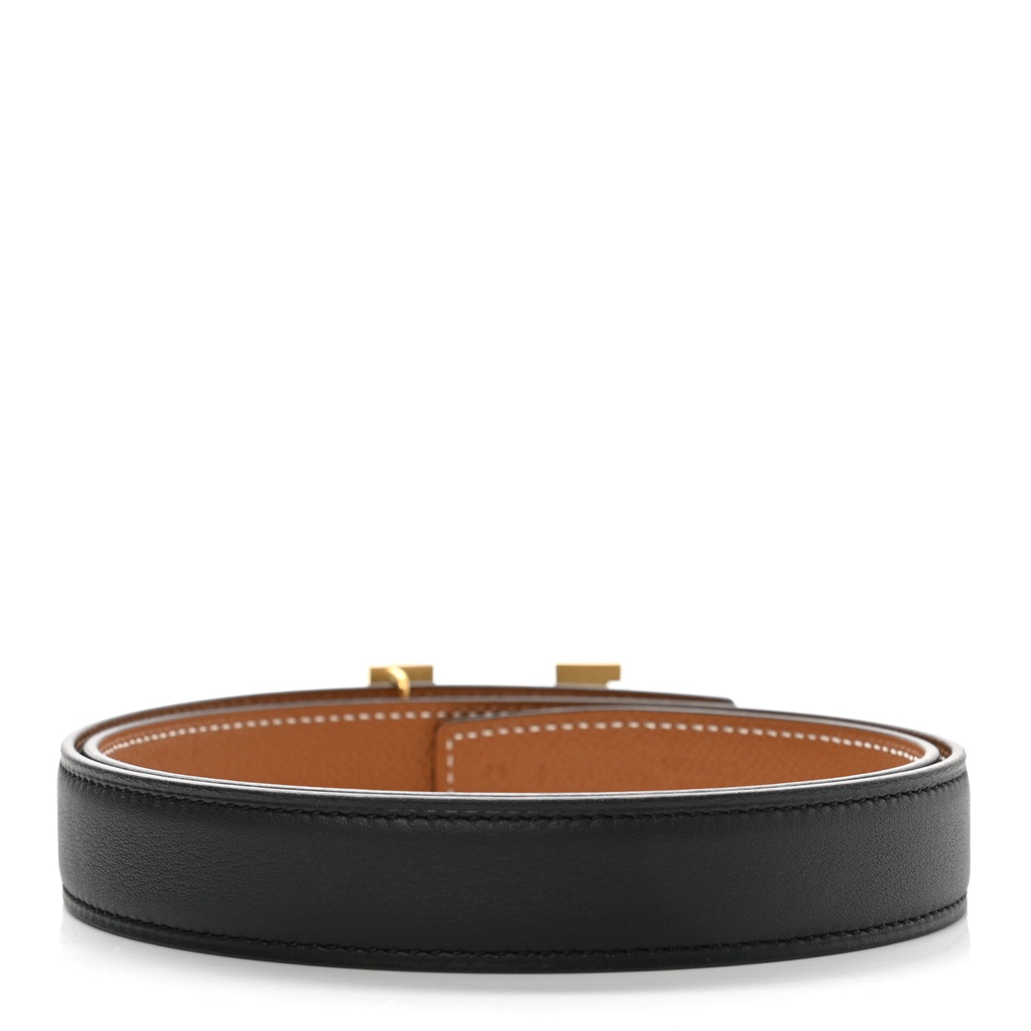 Swift Epsom 24mm Mini Constance H Belt 75 Black Gold