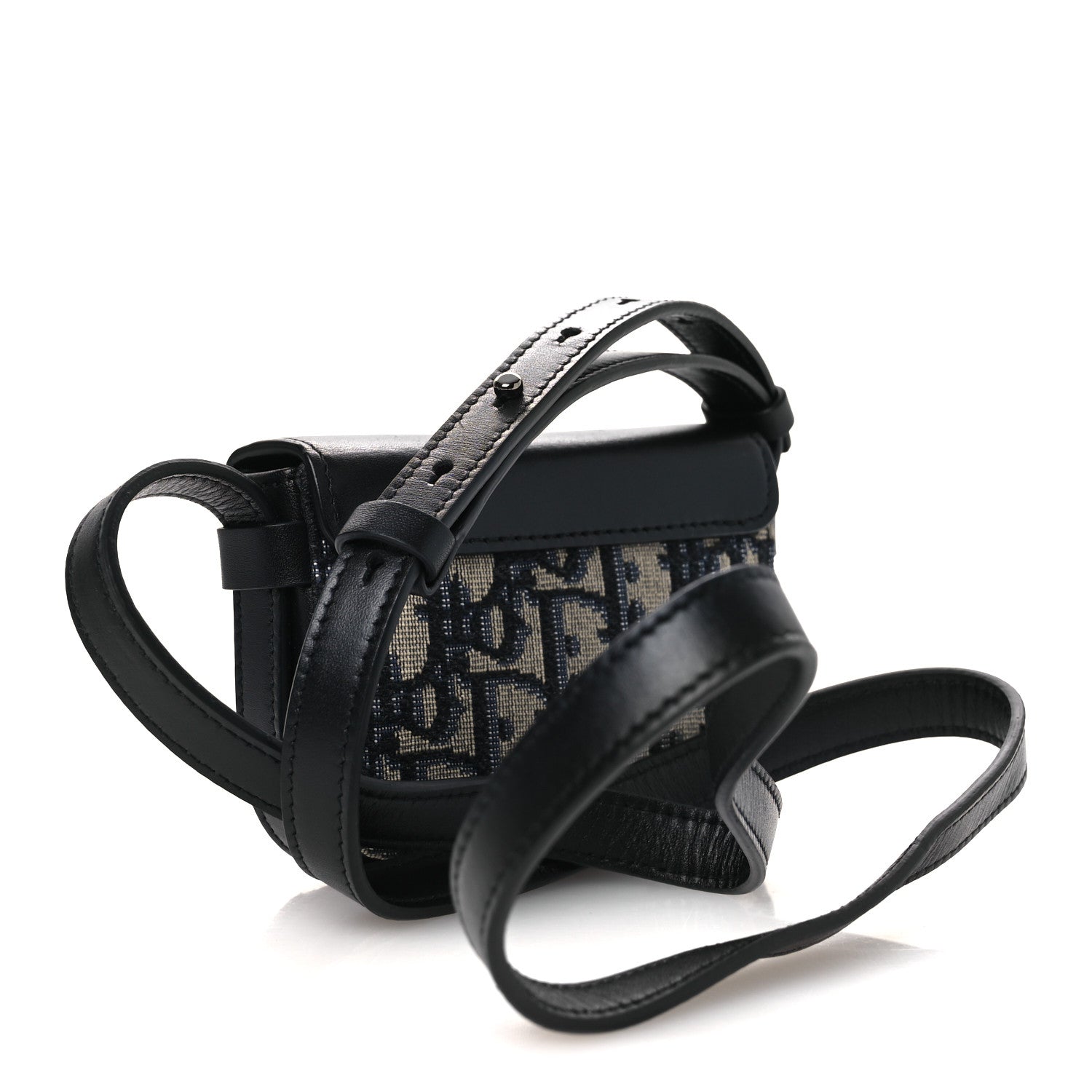 Christian Dior Oblique Smooth Calfskin Nano Pouch Beige Black 2 of 11