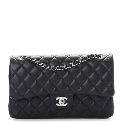 Chanel Lambskin Quilted Medium Double Flap Black 1 of 9
