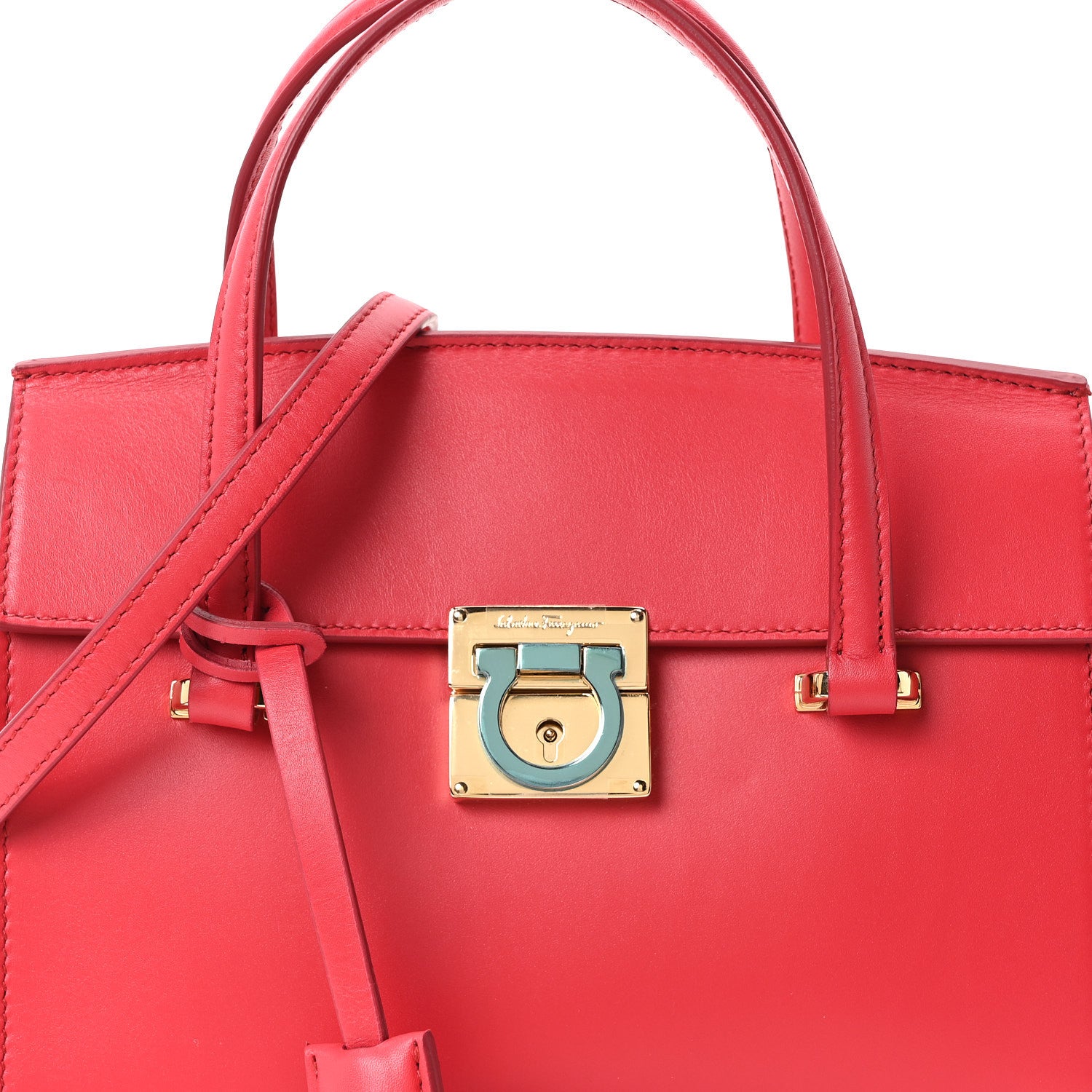Salvatore Ferragamo Calfskin Mini Mara Bag Pamplona Rosso 7 of 9