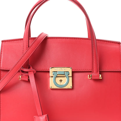 Salvatore Ferragamo Calfskin Mini Mara Bag Pamplona Rosso 7 of 9