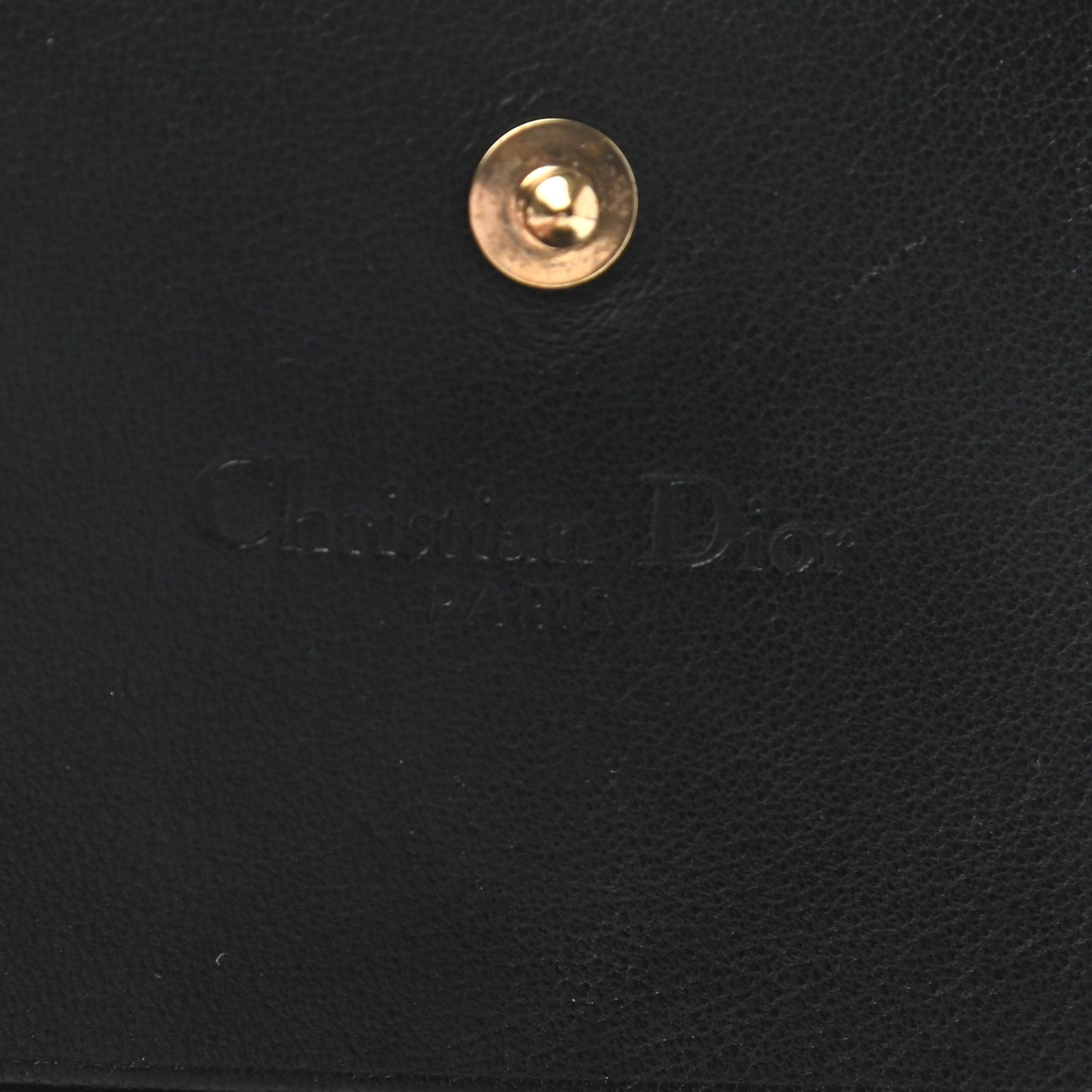 Patent Cannage Mini Lady Dior Wallet Black