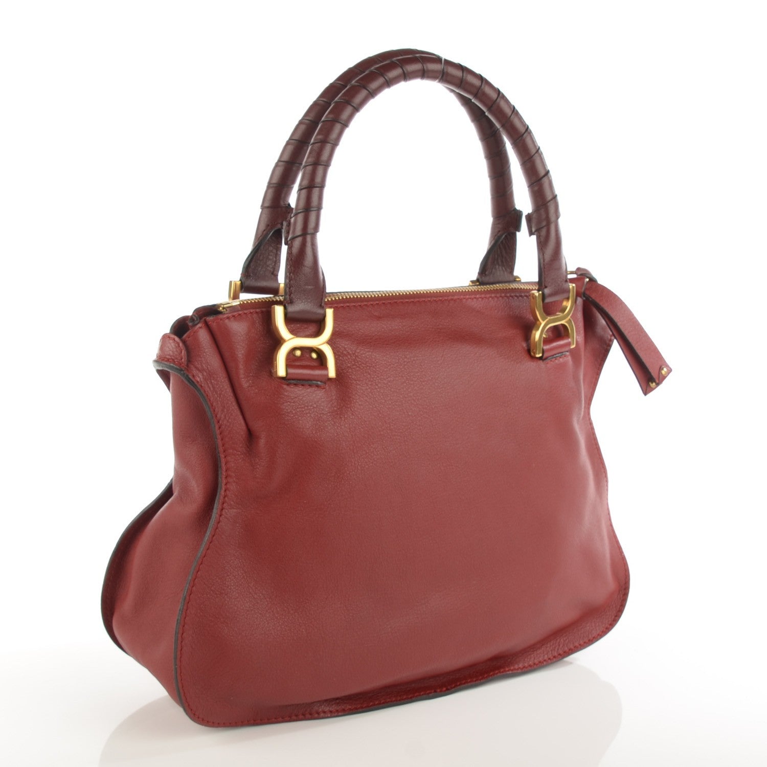 Chloe Calfskin Medium Marcie Satchel Garnet 3 of 8