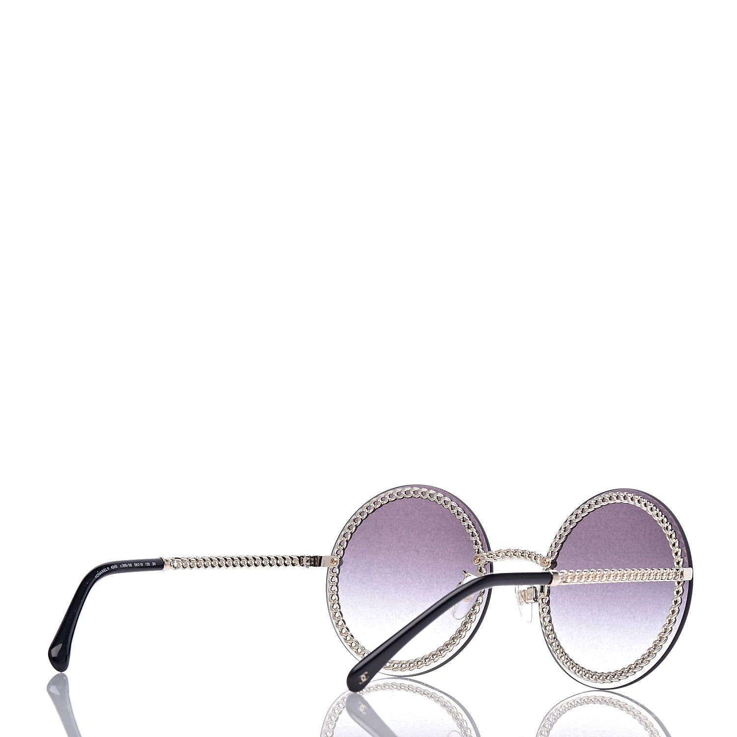 Chanel Round Chain Sunglasses 4245 Gold 5 of 9