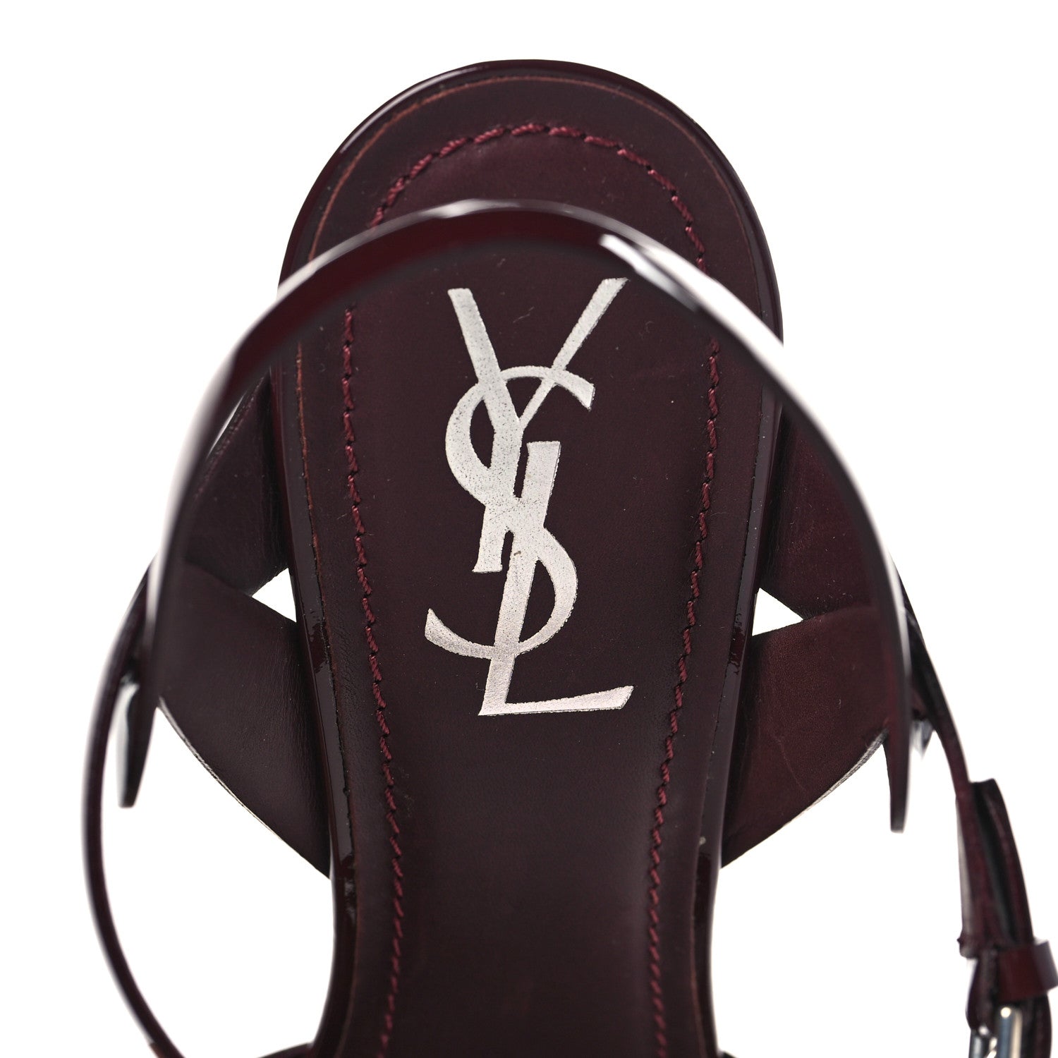 Saint Laurent Patent Tribute 105 Platform Sandals 40 Barolo 7 of 9