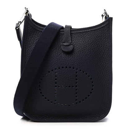 Hermes Taurillon Clemence Amazone Evelyne TPM Bleu Nuit Bleu Indigo 1 of 9