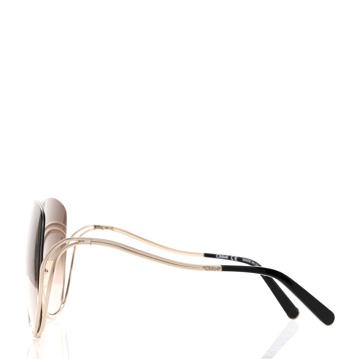 Oversized Round Milla Sunglasses CE125S Gold Havana