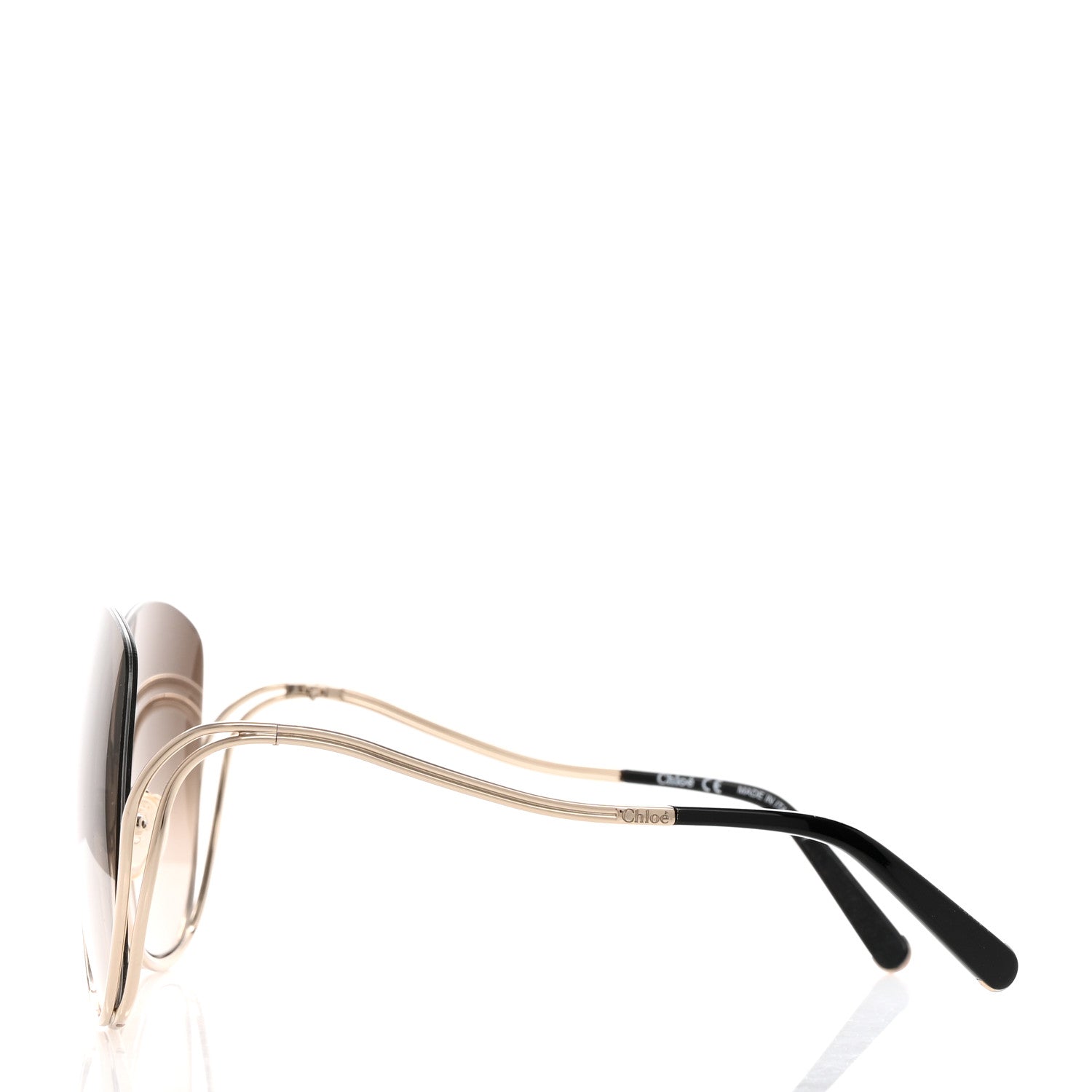 Chloe Oversized Round Milla Sunglasses CE125S Gold Havana 3 of 8