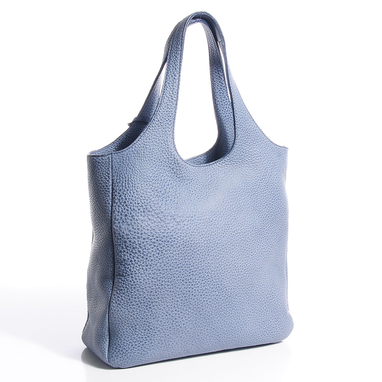 Burberry Grainy Leather Medium Shopper Steel Blue 4 of 11