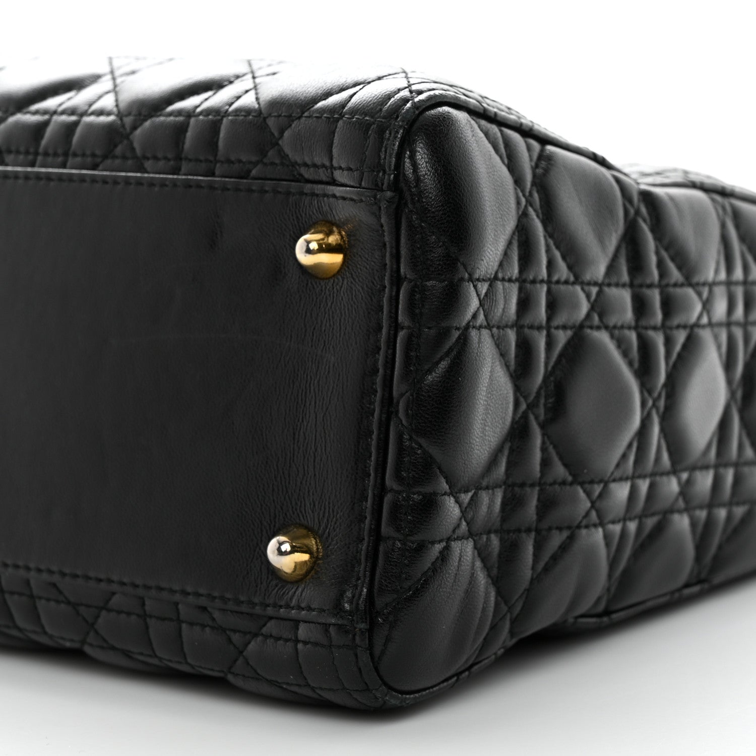 Christian Dior Lambskin Cannage Large Lady Dior Black 10 of 13
