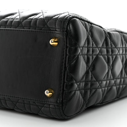 Christian Dior Lambskin Cannage Large Lady Dior Black 10 of 13