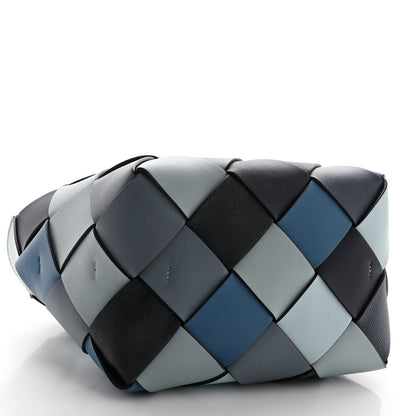 Loewe Calfskin Woven Small The Surplus Collection Basket Bag Steel Crystal 4 of 9