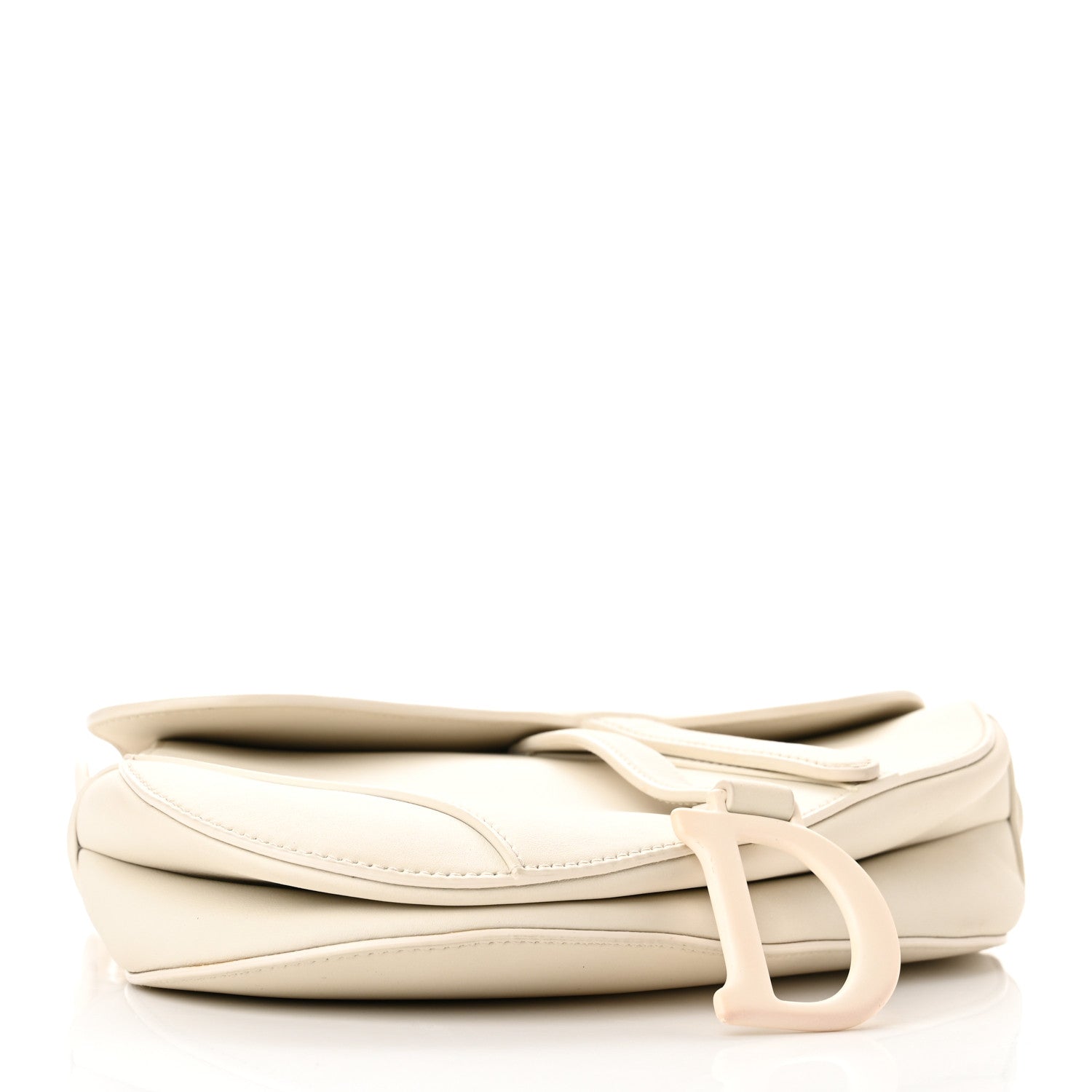 Christian Dior Ultra Matte Calfskin Saddle Bag Off White 4 of 11