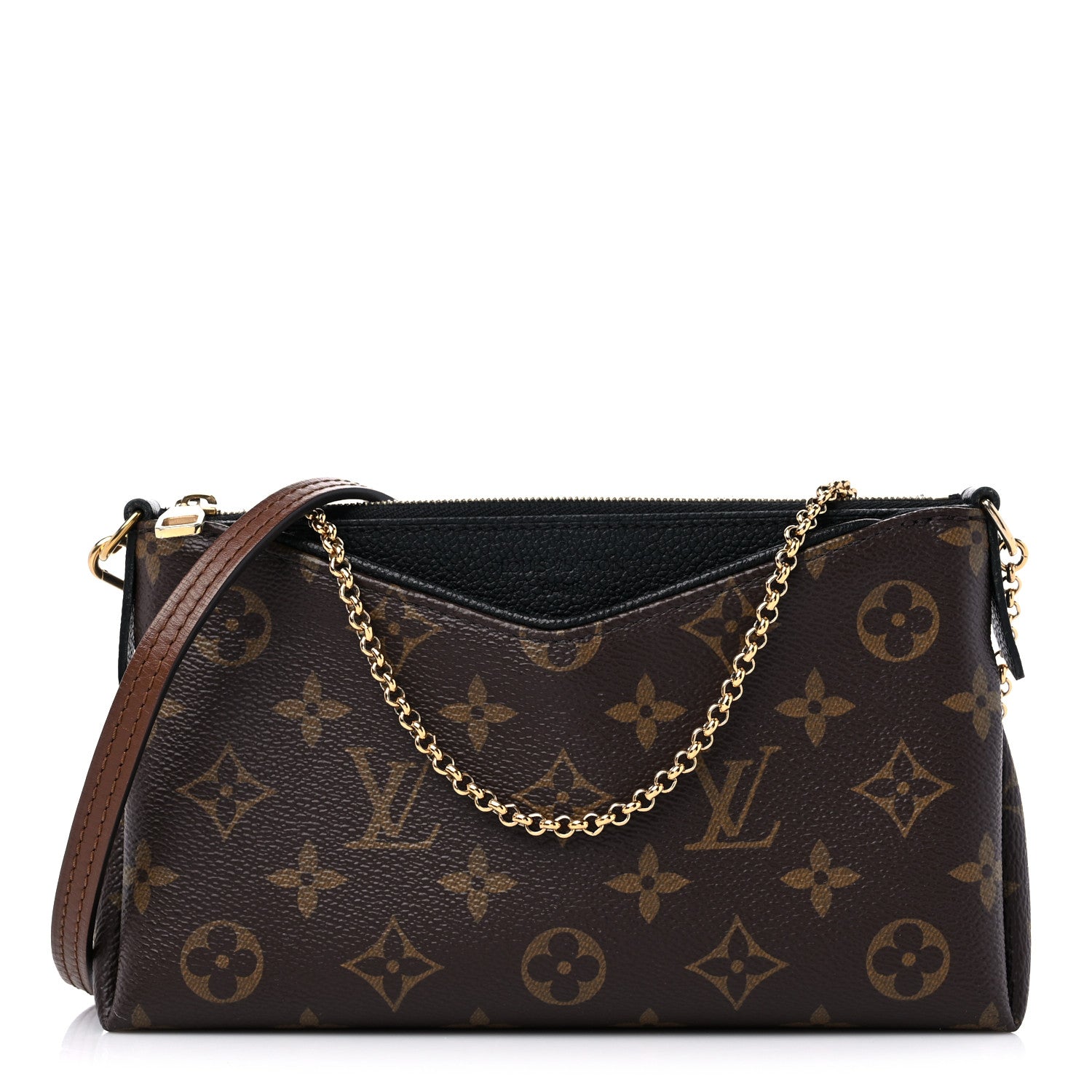 Louis Vuitton Monogram Pallas Clutch Black 1 of 12