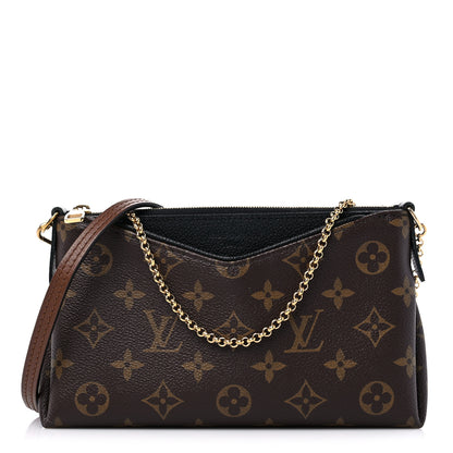 Louis Vuitton Monogram Pallas Clutch Black 1 of 12