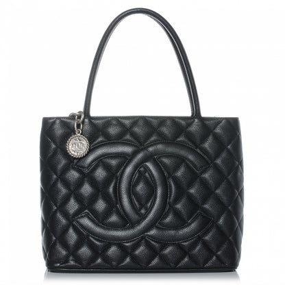 Chanel Caviar Medallion Tote Black 1 of 9