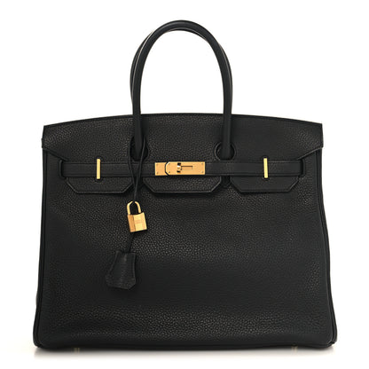 Hermes Taurillon Clemence Birkin 35 Black 1 of 13