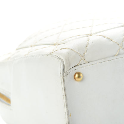 Chanel Calfskin Wild Stitch Top Handle Bag White 12 of 26