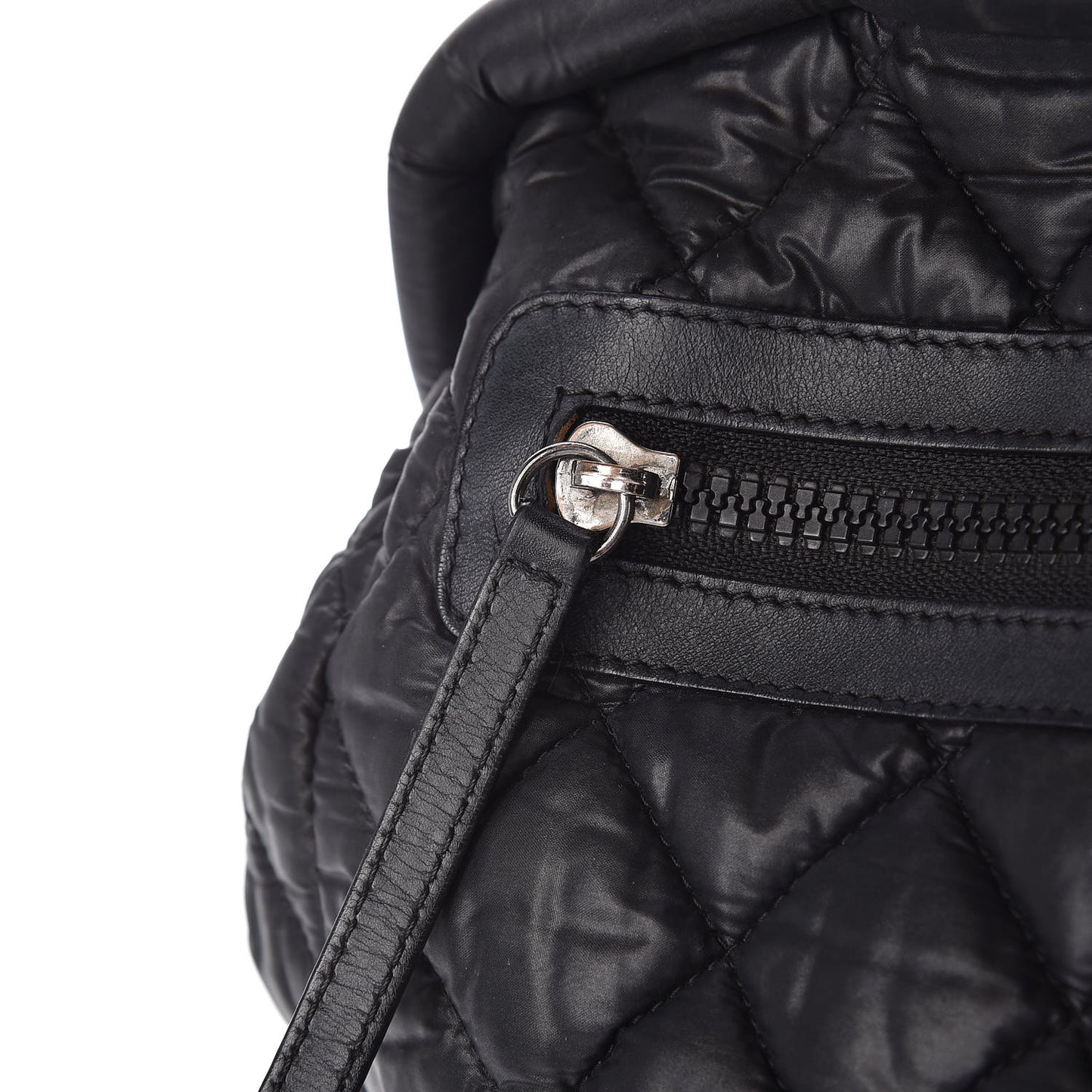 Nylon Quilted Coco Cocoon Bowler Black