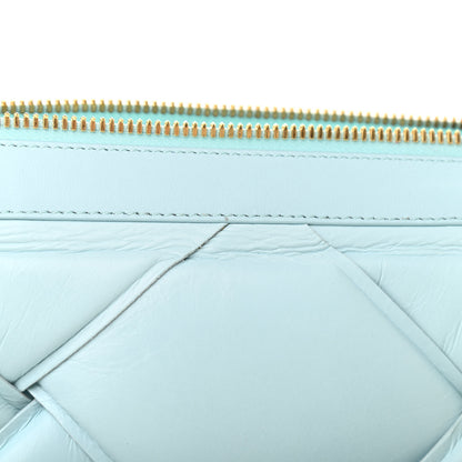Bottega Veneta Paper Calfskin Maxi Intrecciato Padded Pouch Clutch Spearmint 10 of 10