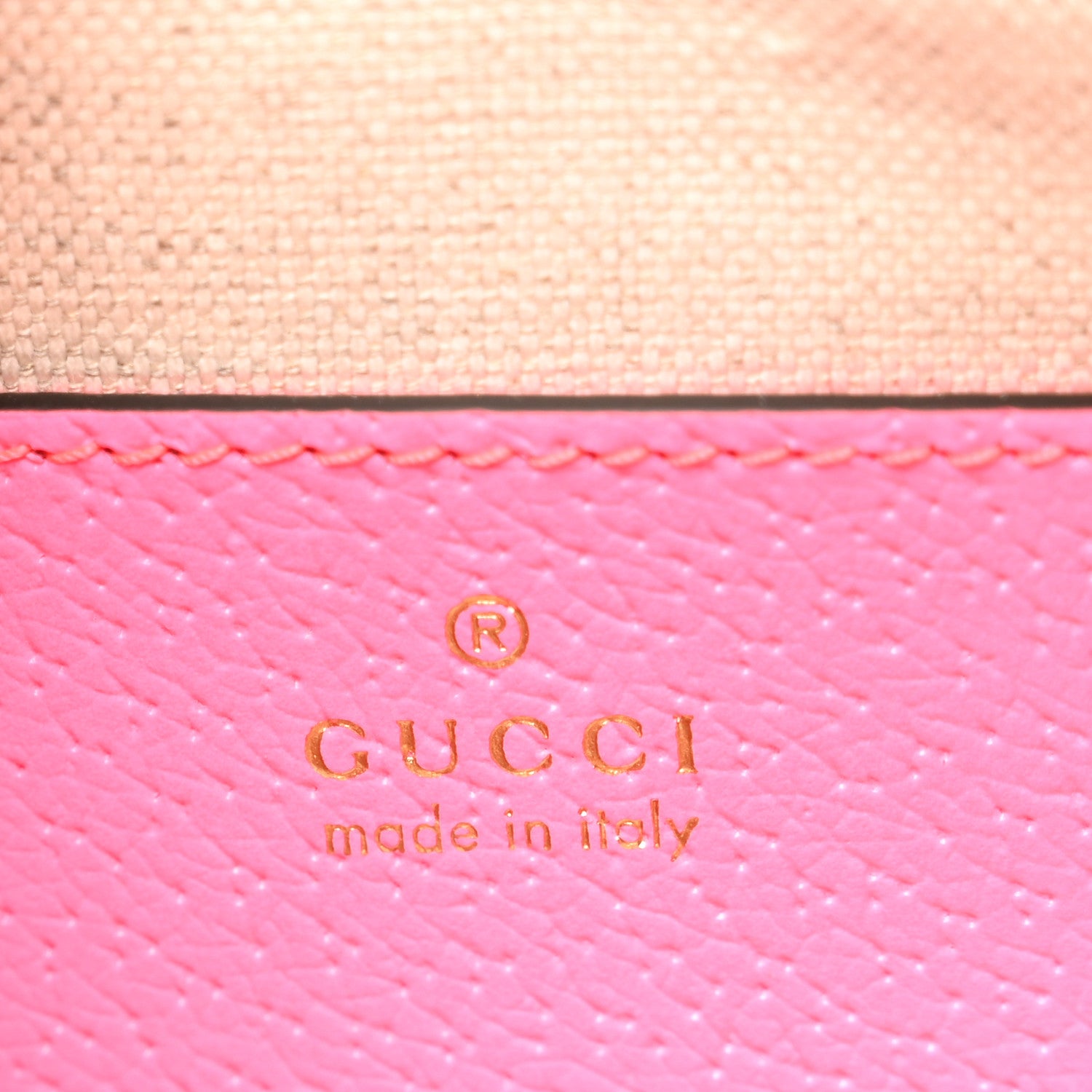 Gucci GG Supreme Monogram Textured Dollar Calfskin Web Ophidia Small Crossbody Bag Beige Ebony Fuchsia 6 of 10