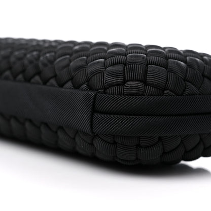 Bottega Veneta Silk Faille Intrecciato Knot Clutch Black 8 of 8