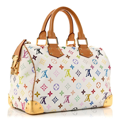 Louis Vuitton Monogram Multicolor Speedy 30 White 3 of 12