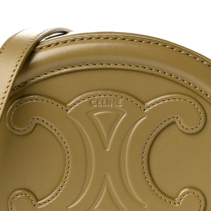 Celine Smooth Calfskin Cuir Small Triomphe Oval Purse Crossbody Olive 8 of 10