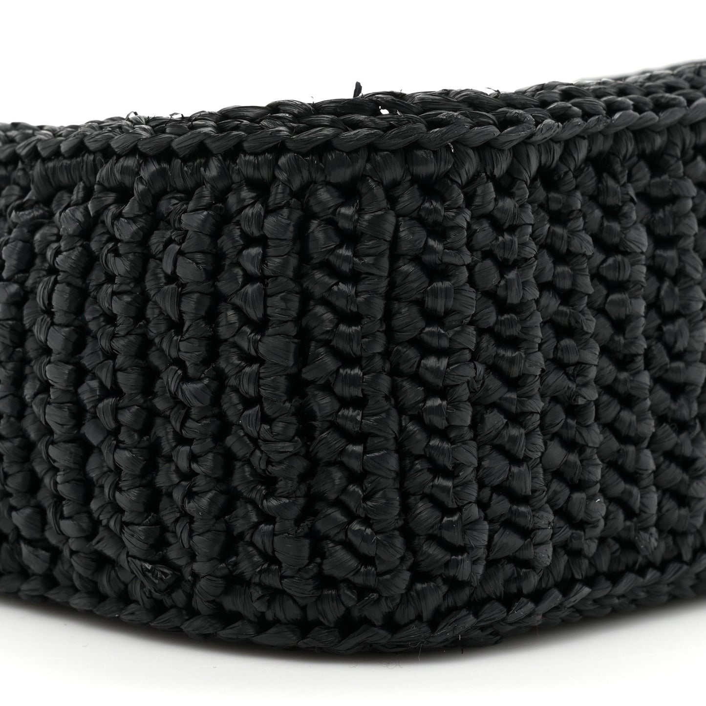 Yarn Raffia Effect Crochet Re-Edition 2005 Shoulder Bag Black