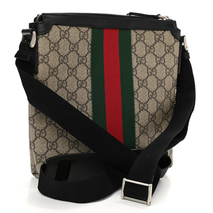 Gucci GG Supreme Monogram Web Messenger Bag Black 3 of 11