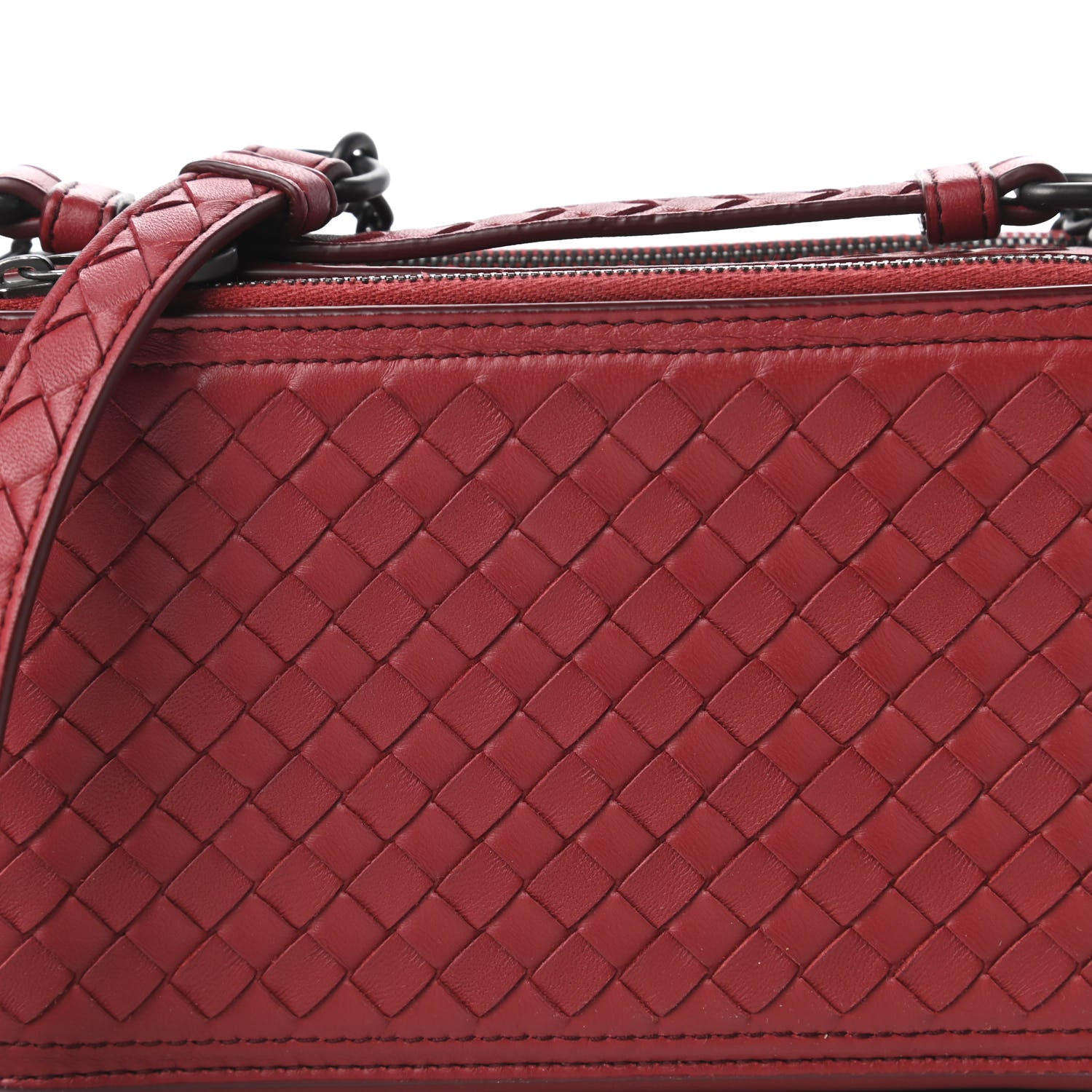 Bottega Veneta Nappa Intrecciato Camera Bag Red 10 of 10