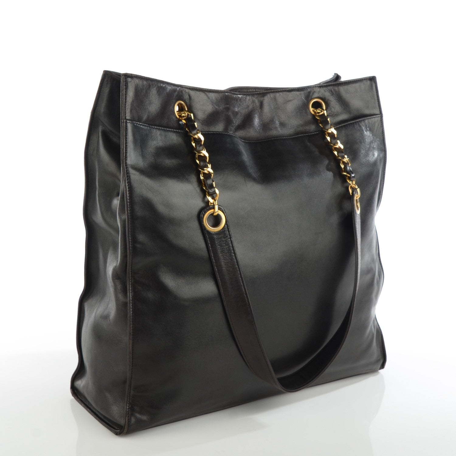 Chanel Lambskin CC Shopper Tote Black 3 of 9