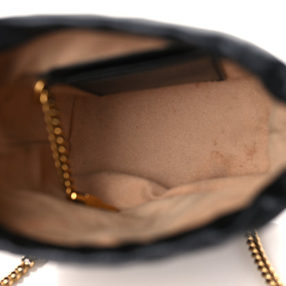 Gucci Calfskin Matelasse Mini GG Marmont 2.0 Bucket Bag Black 5 of 10