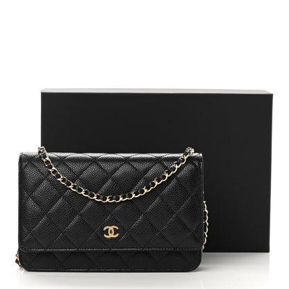 Chanel Caviar Quilted Wallet On Chain WOC Black 13 of 13