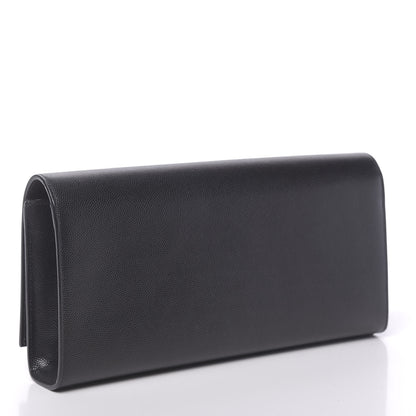 Saint Laurent Grain De Poudre Monogram Cassandre Clutch Black 3 of 8