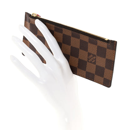 Louis Vuitton Damier Ebene Josephine Wallet Zippered Insert Red 2 of 7