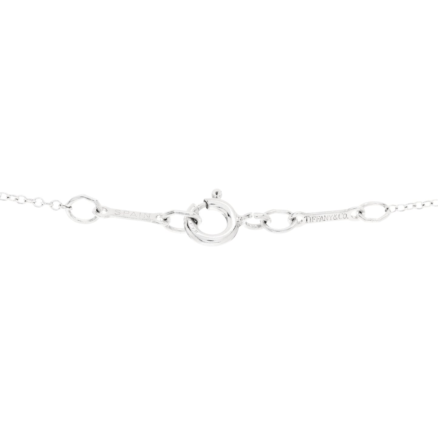 Sterling Silver 16mm Elsa Peretti Open Heart Pendant Necklace
