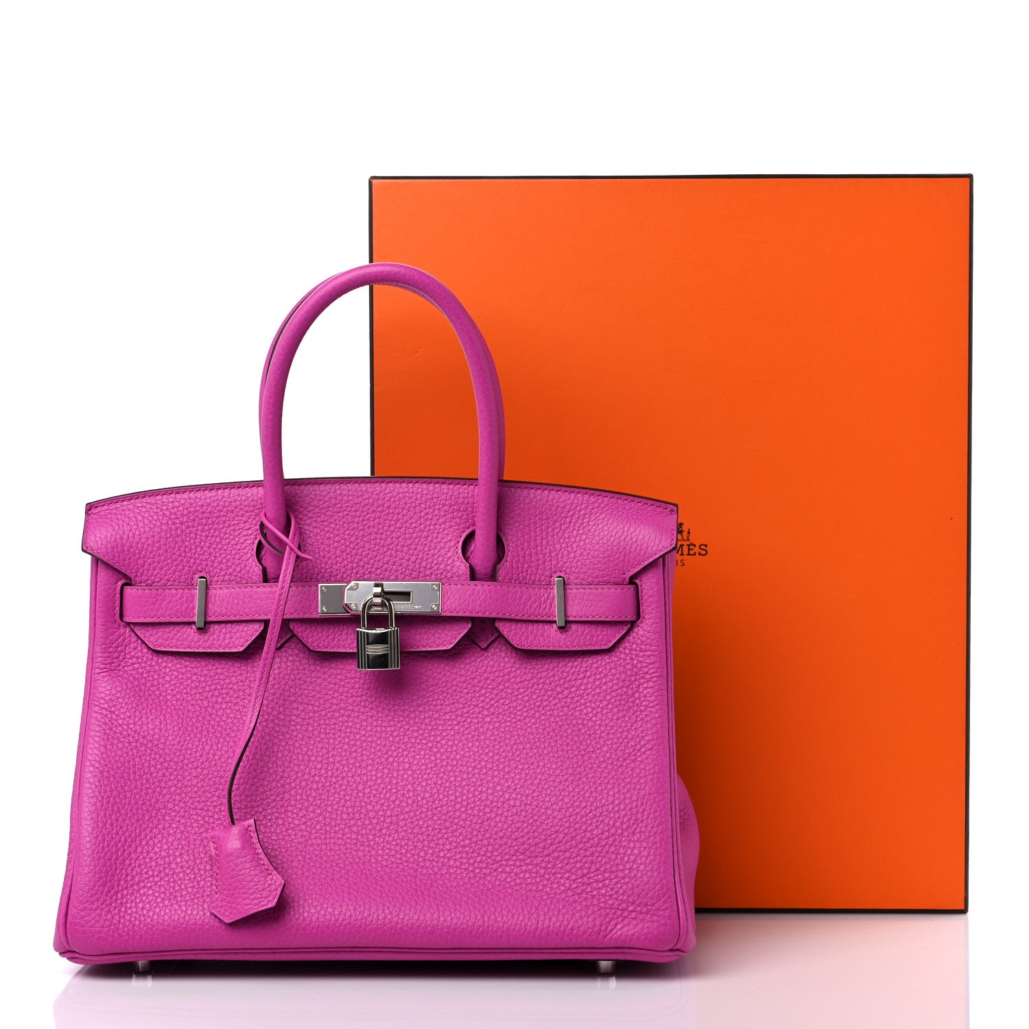 Hermes Taurillon Clemence Birkin 30 Magnolia 10 of 10